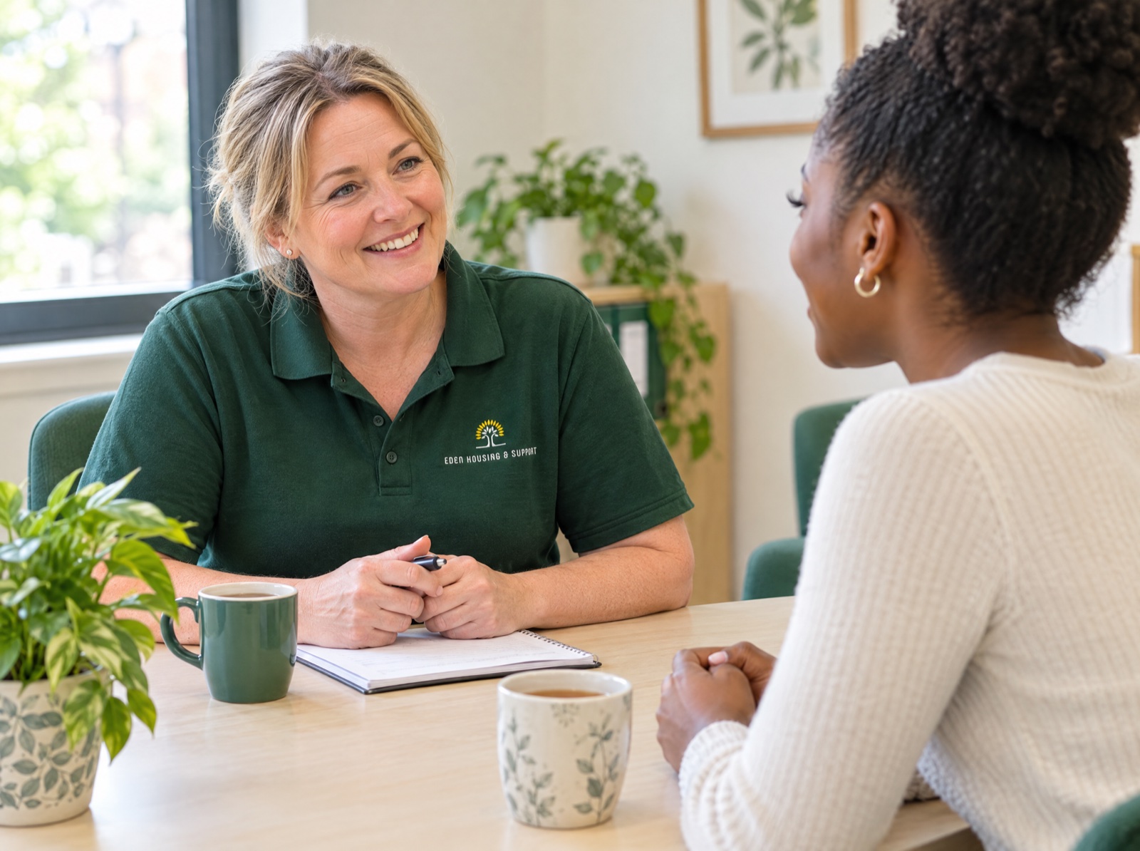 A friendly care job interview at Eden Housing and Support in Telford
