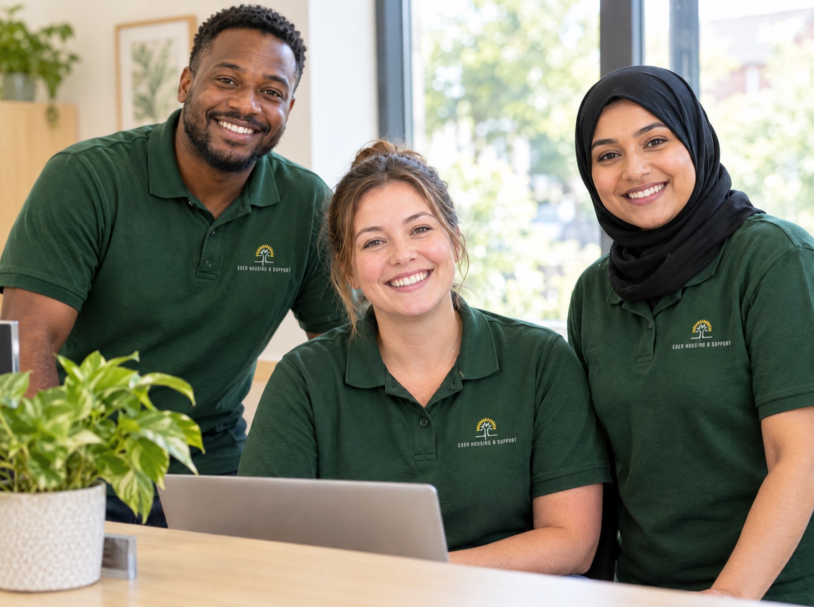 The welcoming Eden Housing and Support office team in Telford