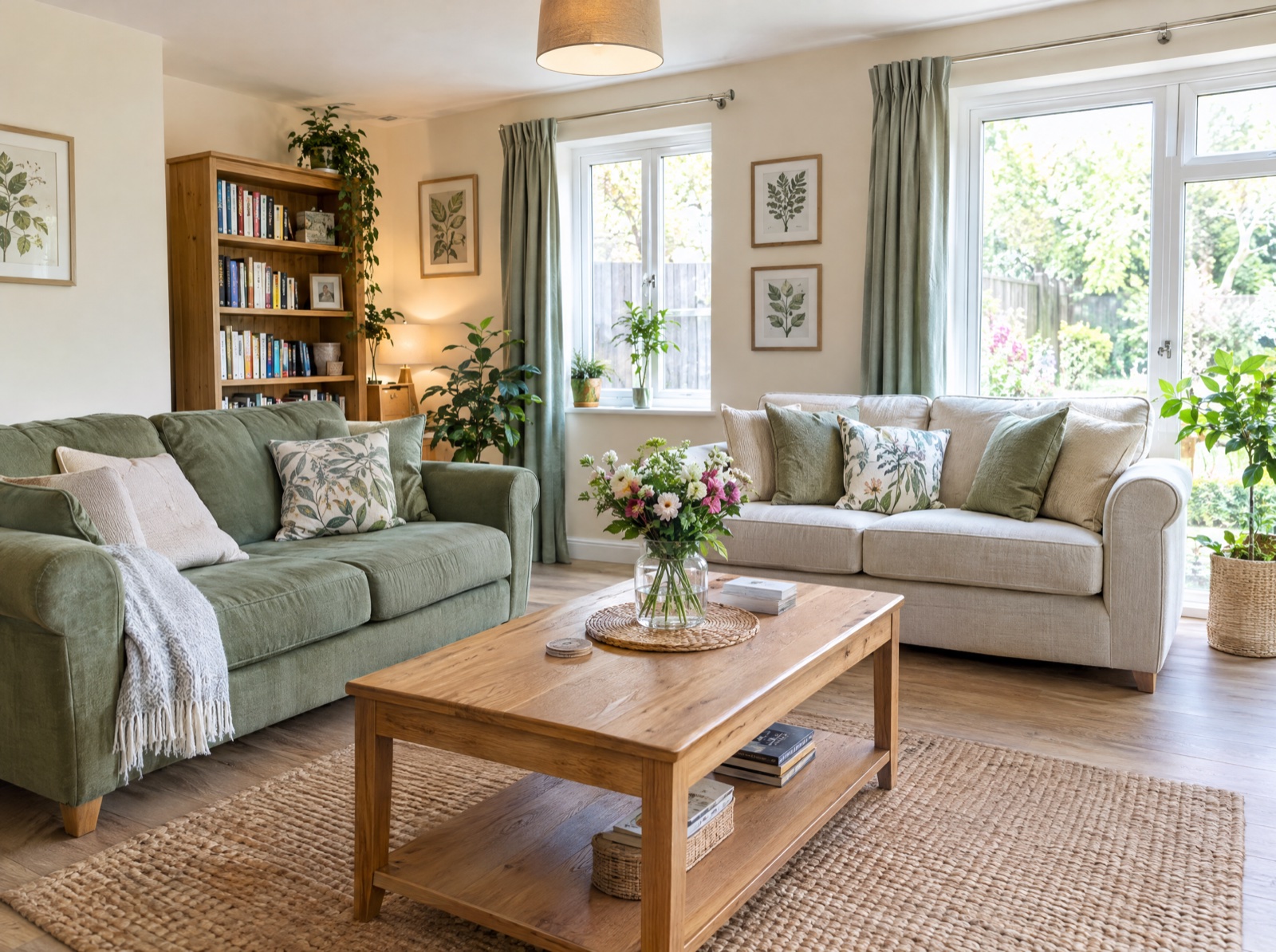 A comfortable shared living room in an Eden supported living home in Shropshire